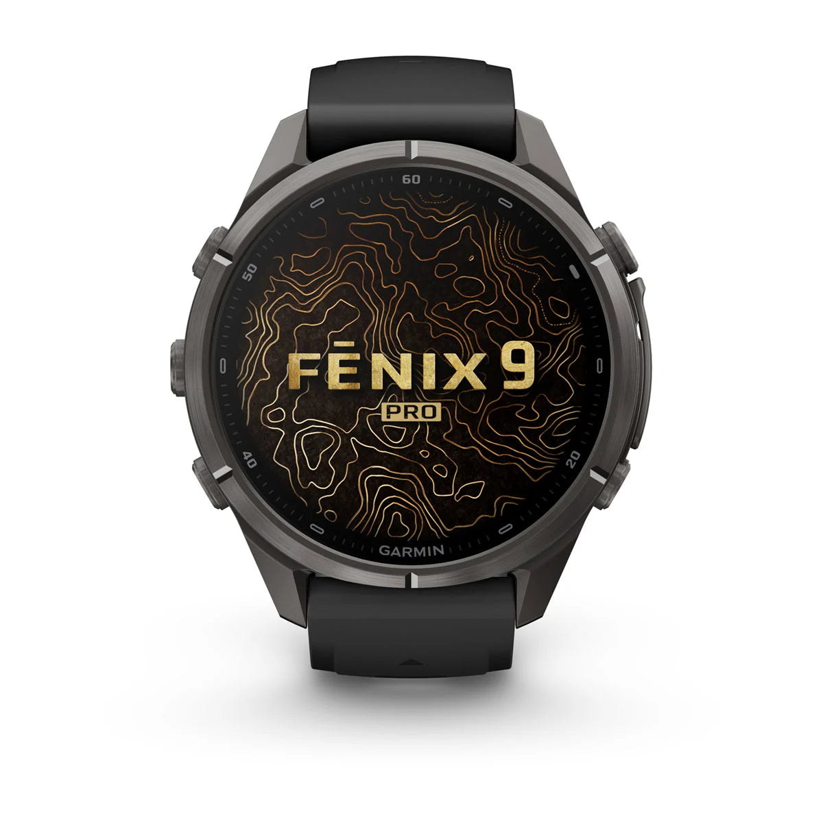 fenix 9 Pro - 43mm - Carbon Grey DLC Titanium with Black/Pebble Grey Silicone Band