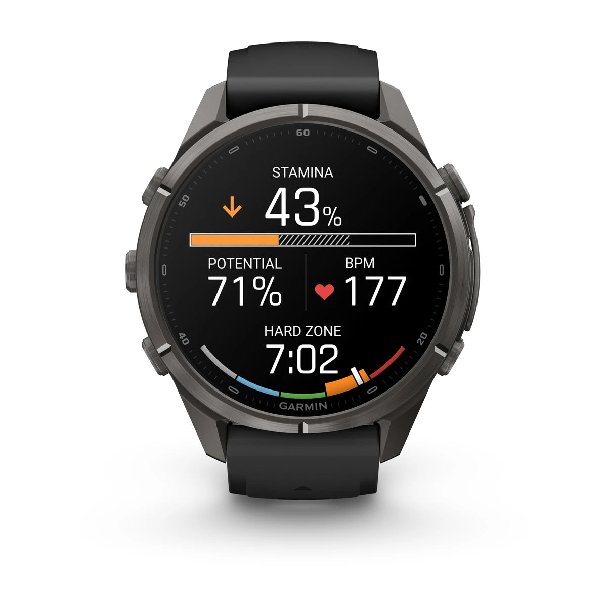 fenix 9 Pro - 43mm - Carbon Grey DLC Titanium with Black/Pebble Grey Silicone Band