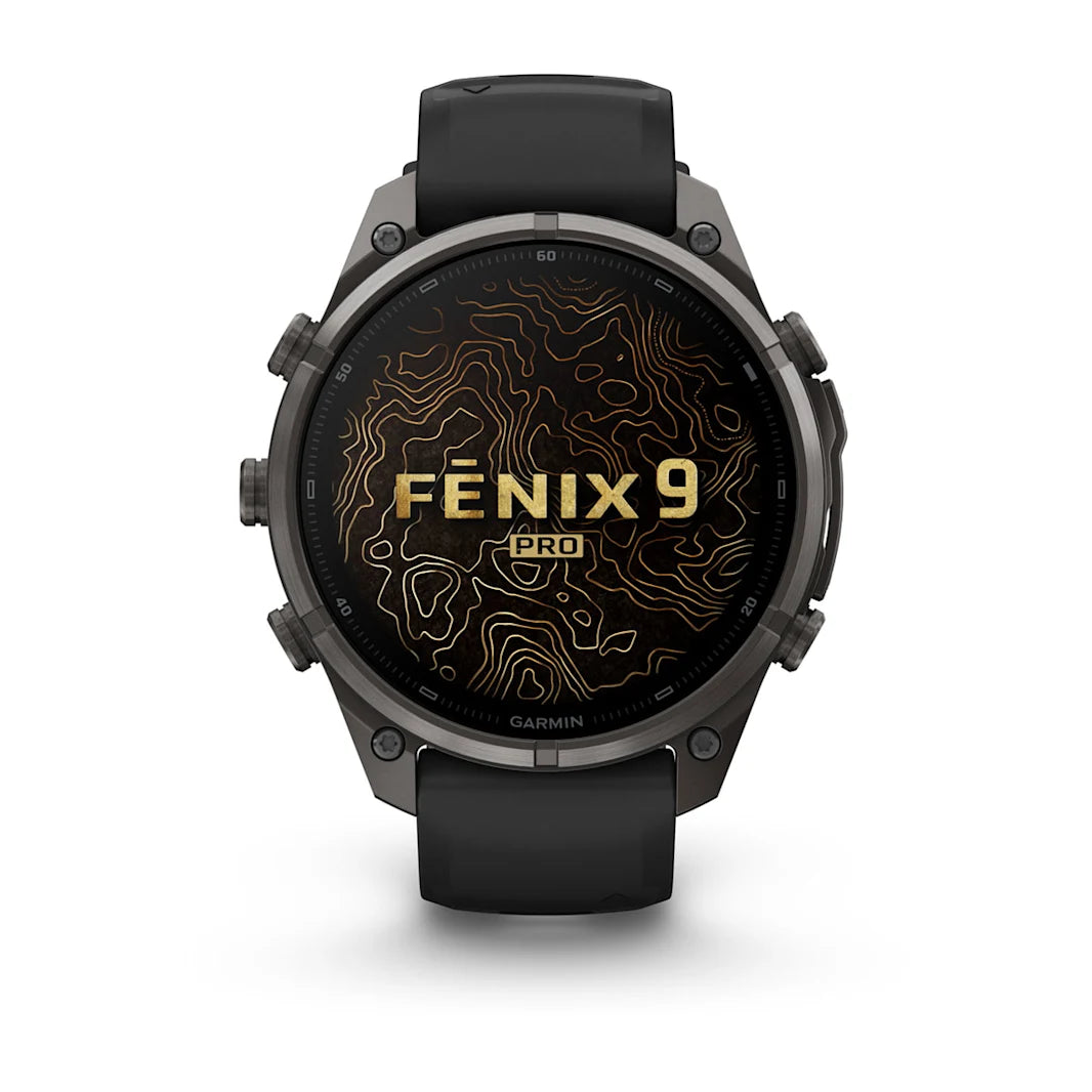 fenix 9 Pro - 47mm - Carbon Grey DLC Titanium with Black/Pebble Grey Silicone Band
