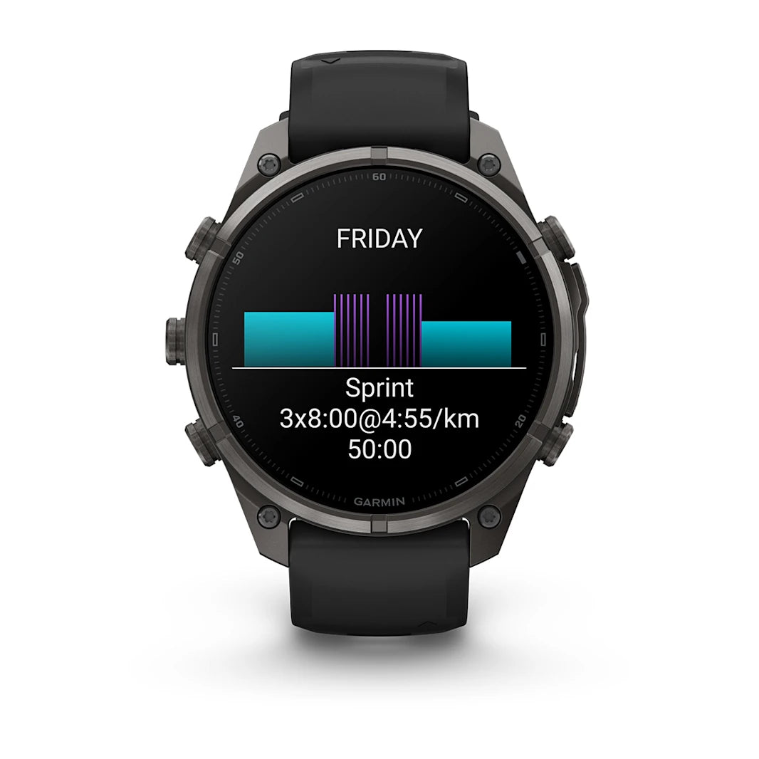 fenix 9 Pro - 47mm - Carbon Grey DLC Titanium with Black/Pebble Grey Silicone Band