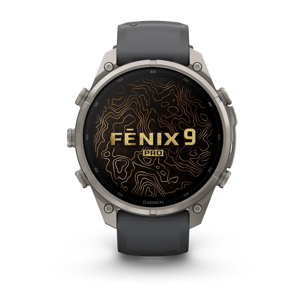 fenix 9 Pro - 47mm - Titanium with Graphite/Black Silicone Band