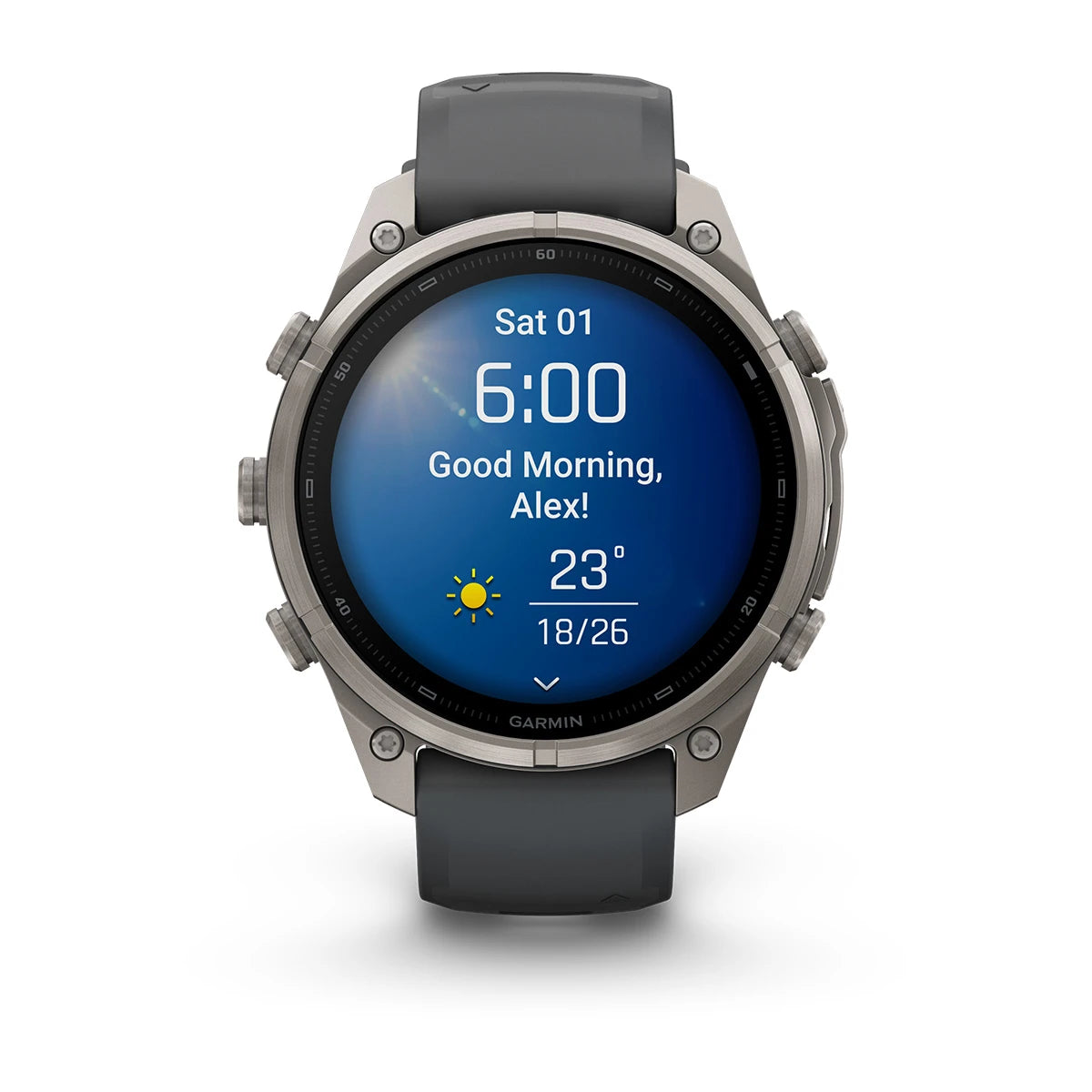 fenix 9 Pro - 47mm - Titanium with Graphite/Black Silicone Band