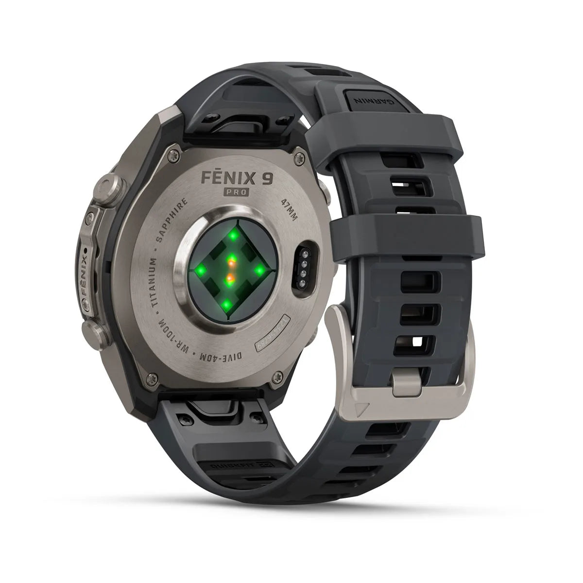 fenix 9 Pro - 47mm - Titanium with Graphite/Black Silicone Band