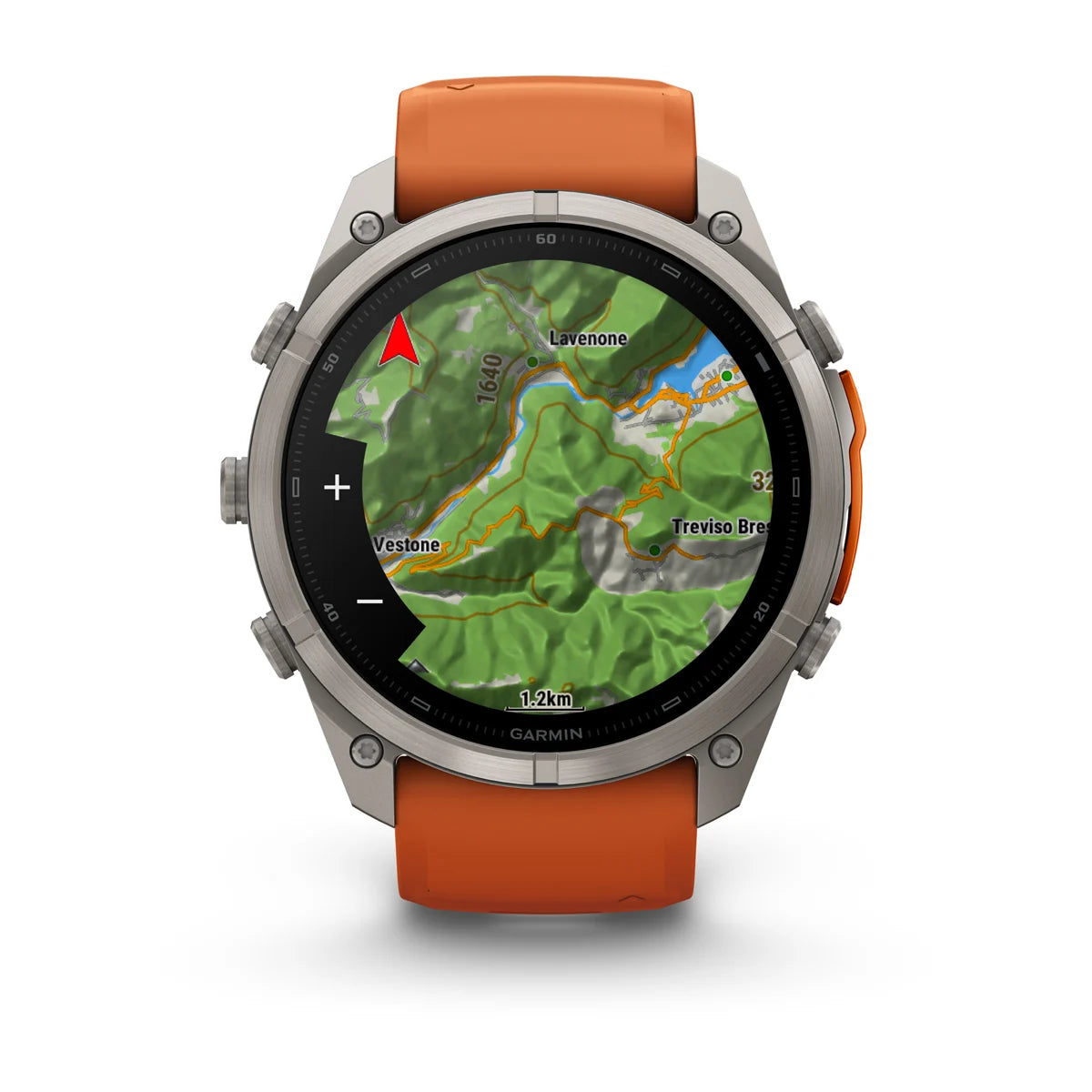 fenix 9 Pro - 51mm - Titanium with Autumn Orange/Spark Orange Silicone Band
