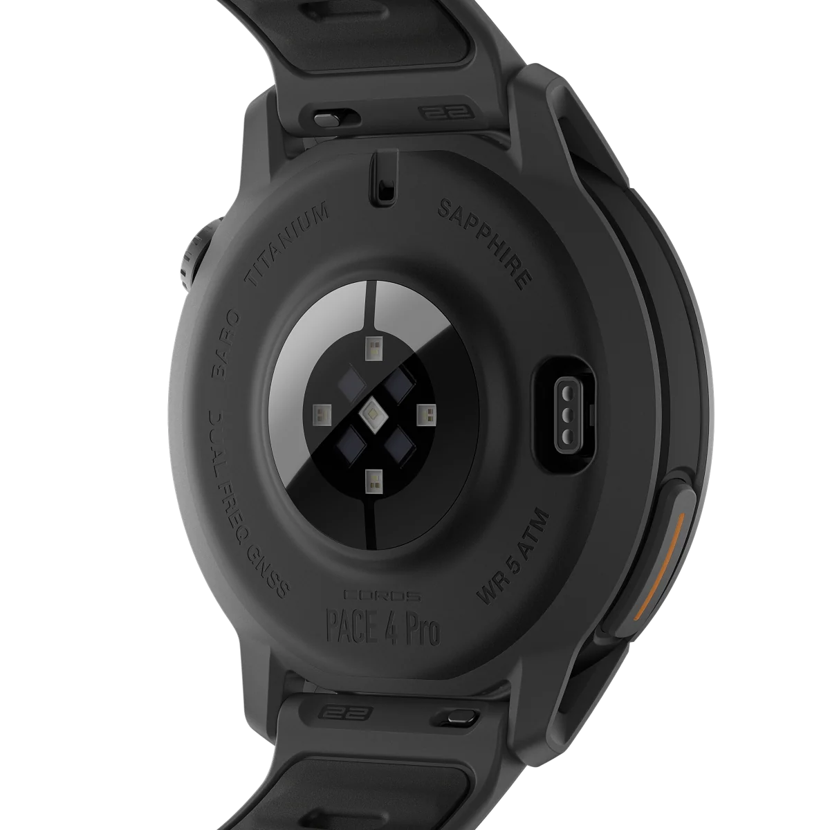 COROS PACE 4 Pro GPS Sport Watch - Black Silicone
