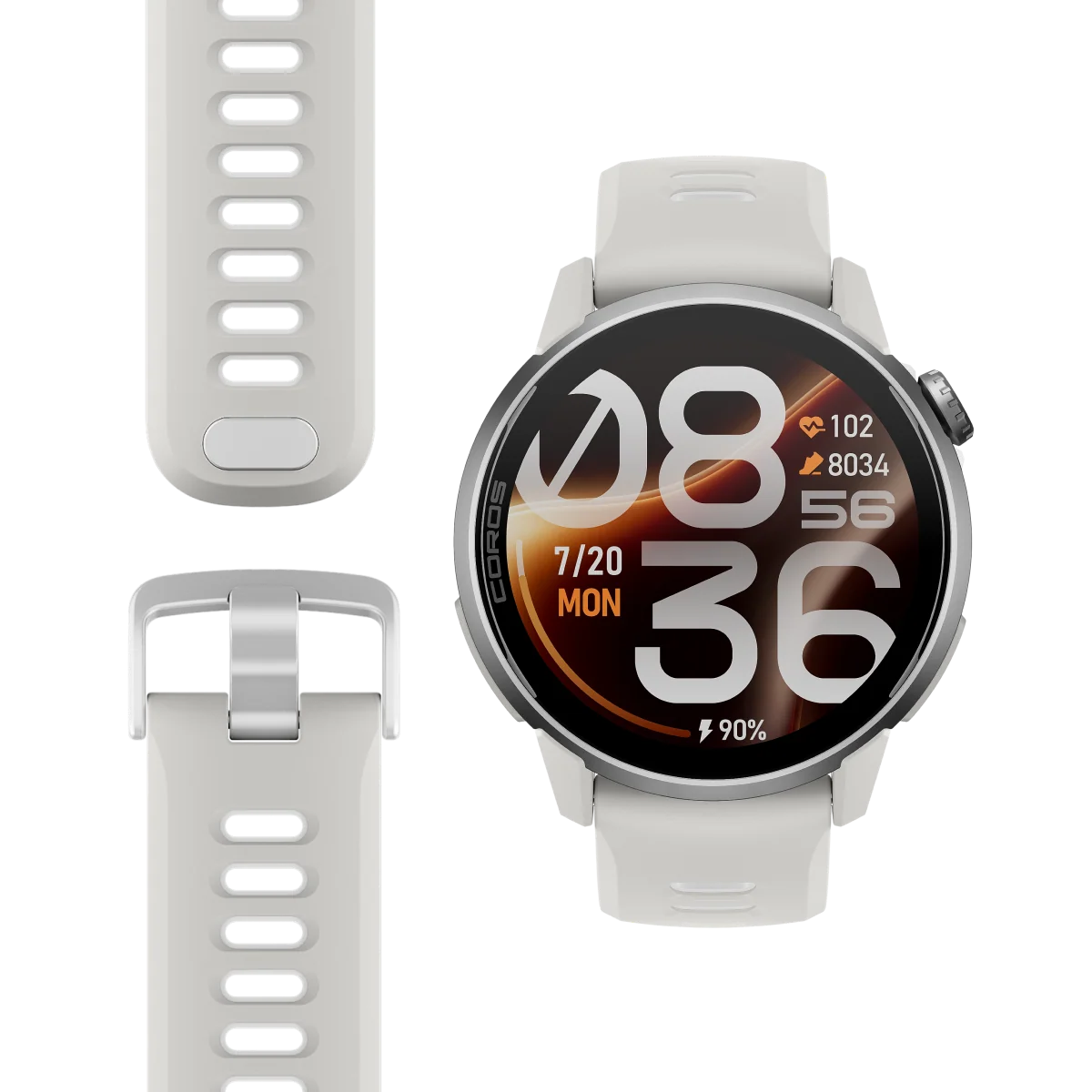 COROS PACE 4 Pro GPS Sport Watch - White Silicone