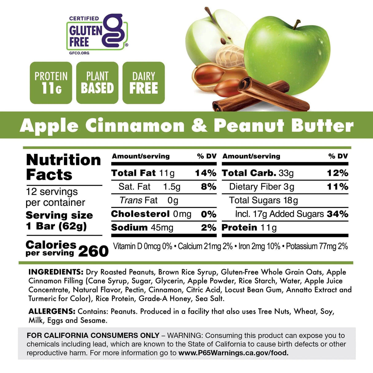 Bonk Breaker Apple Cinnamon & Peanut Butter Bar - Fitness New Zealand
