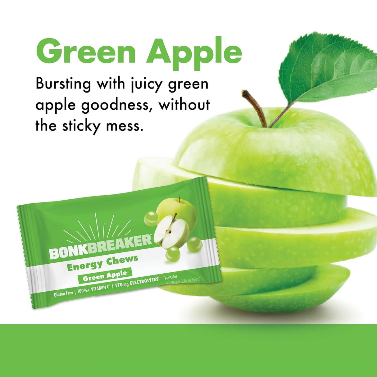 Bonk Breaker Green Apple Energy Chews - 50g - Fitness New Zealand