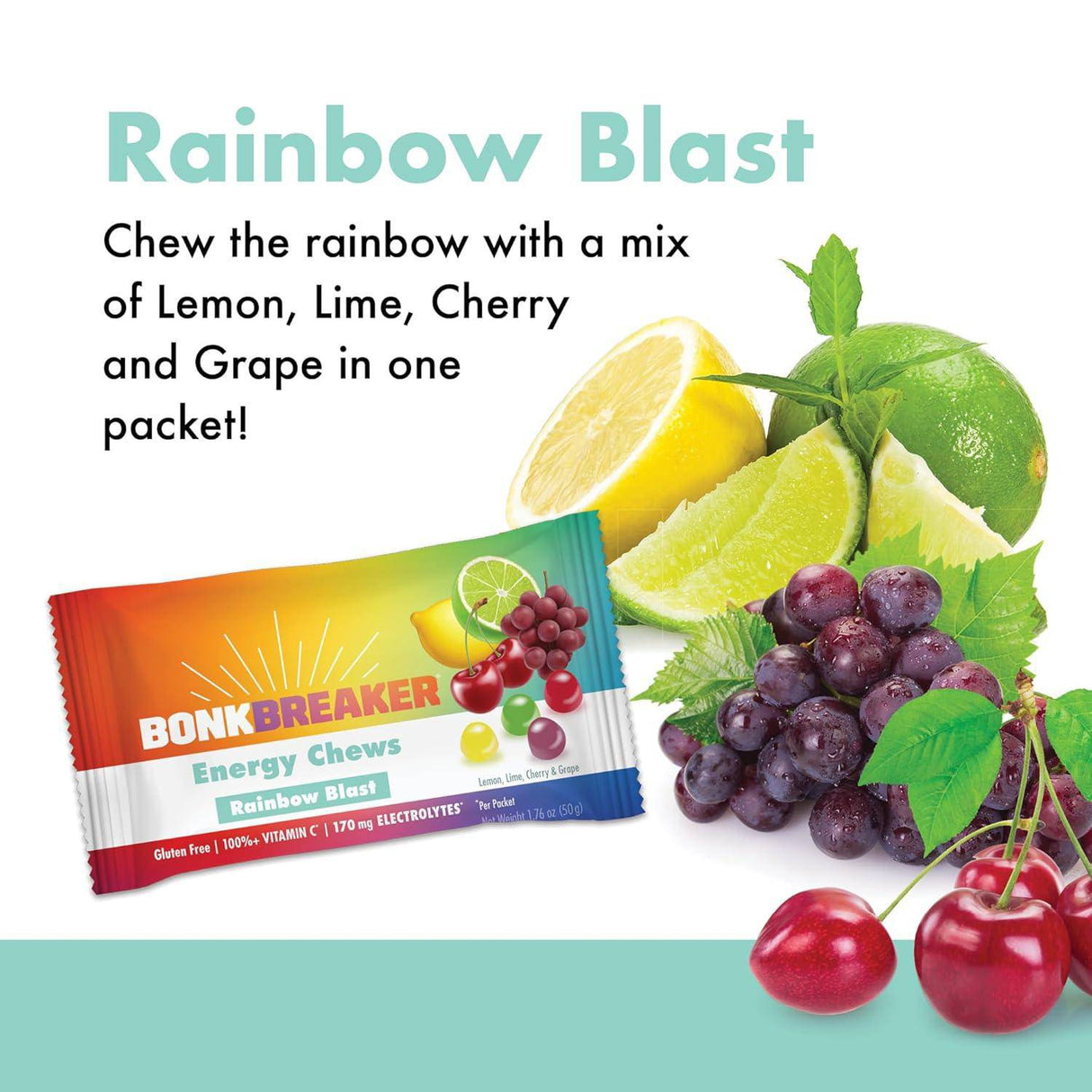 Bonk Breaker Rainbow Blast Energy Chews - 50g - Fitness New Zealand
