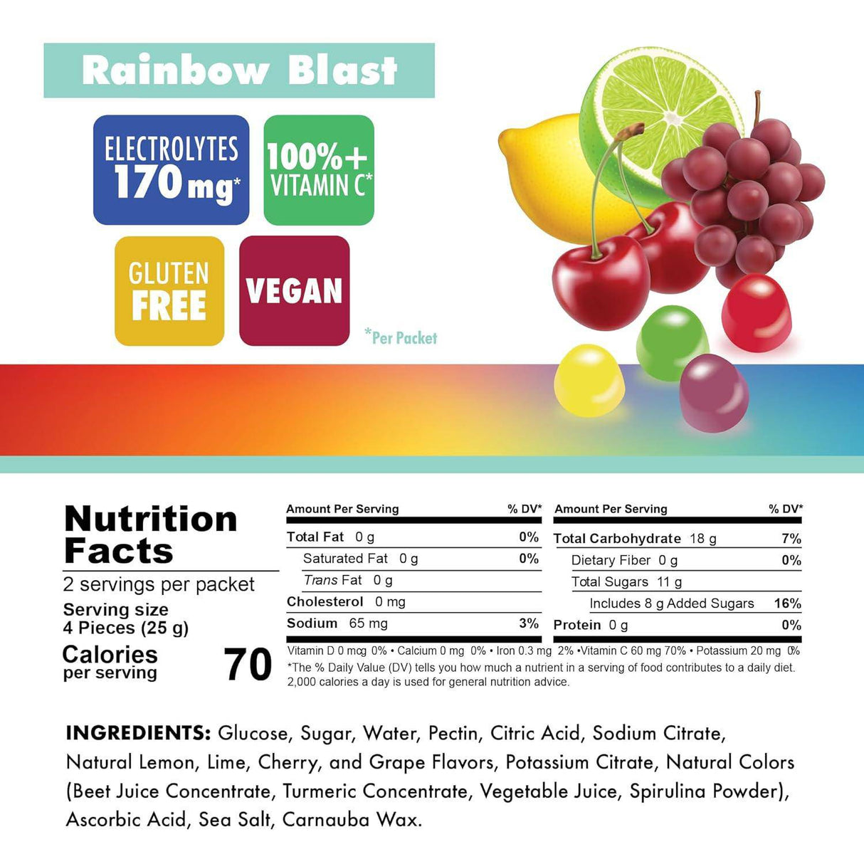 Bonk Breaker Rainbow Blast Energy Chews - 50g - Fitness New Zealand