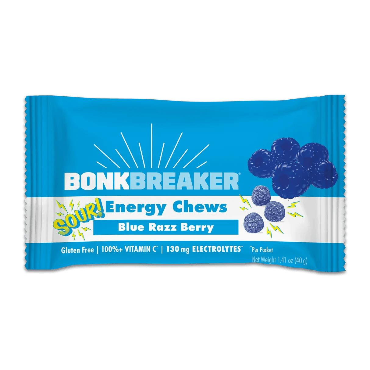 Bonk Breaker Sour Blue Razz Berry Energy Chews - 40g - Fitness New Zealand