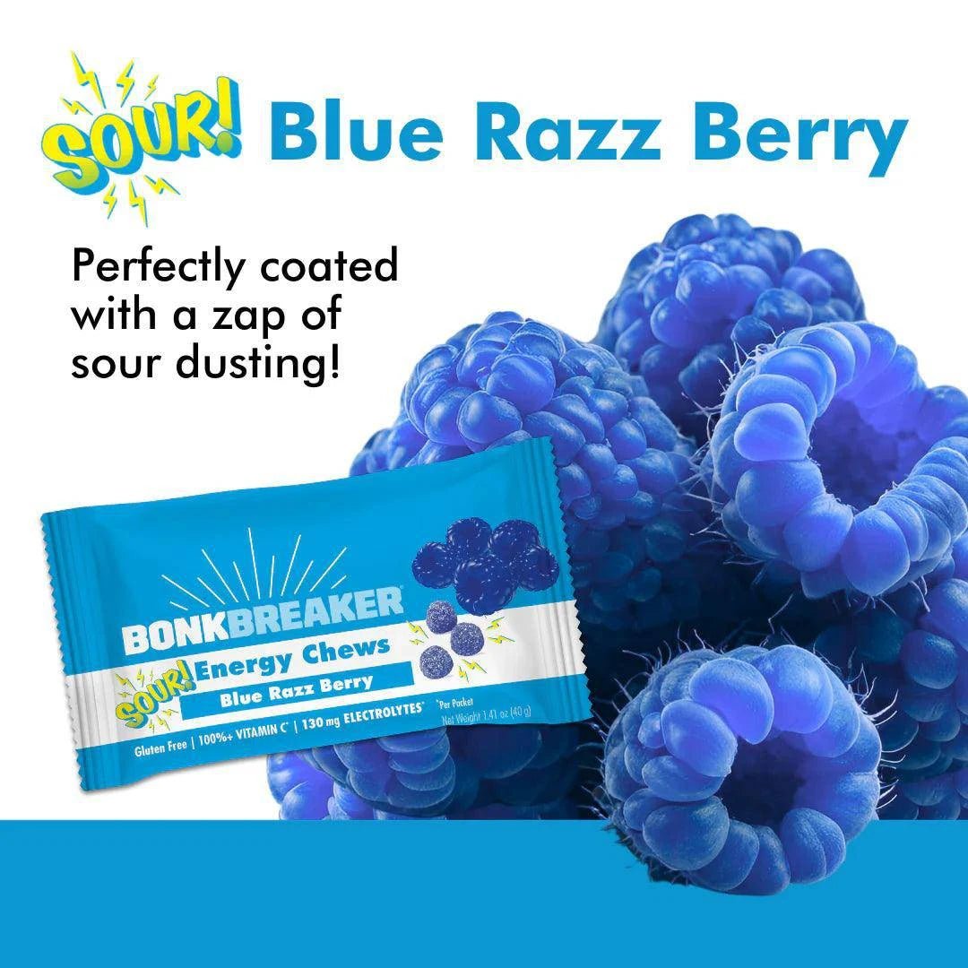 Bonk Breaker Sour Blue Razz Berry Energy Chews - 40g - Fitness New Zealand