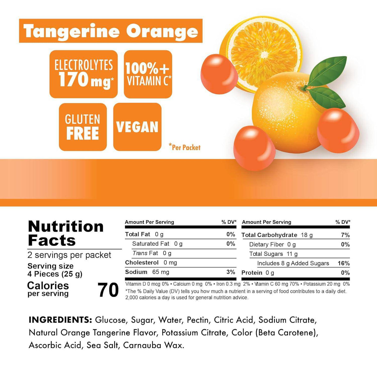 Bonk Breaker Tangerine Orange Energy Chews - 50g - Fitness New Zealand