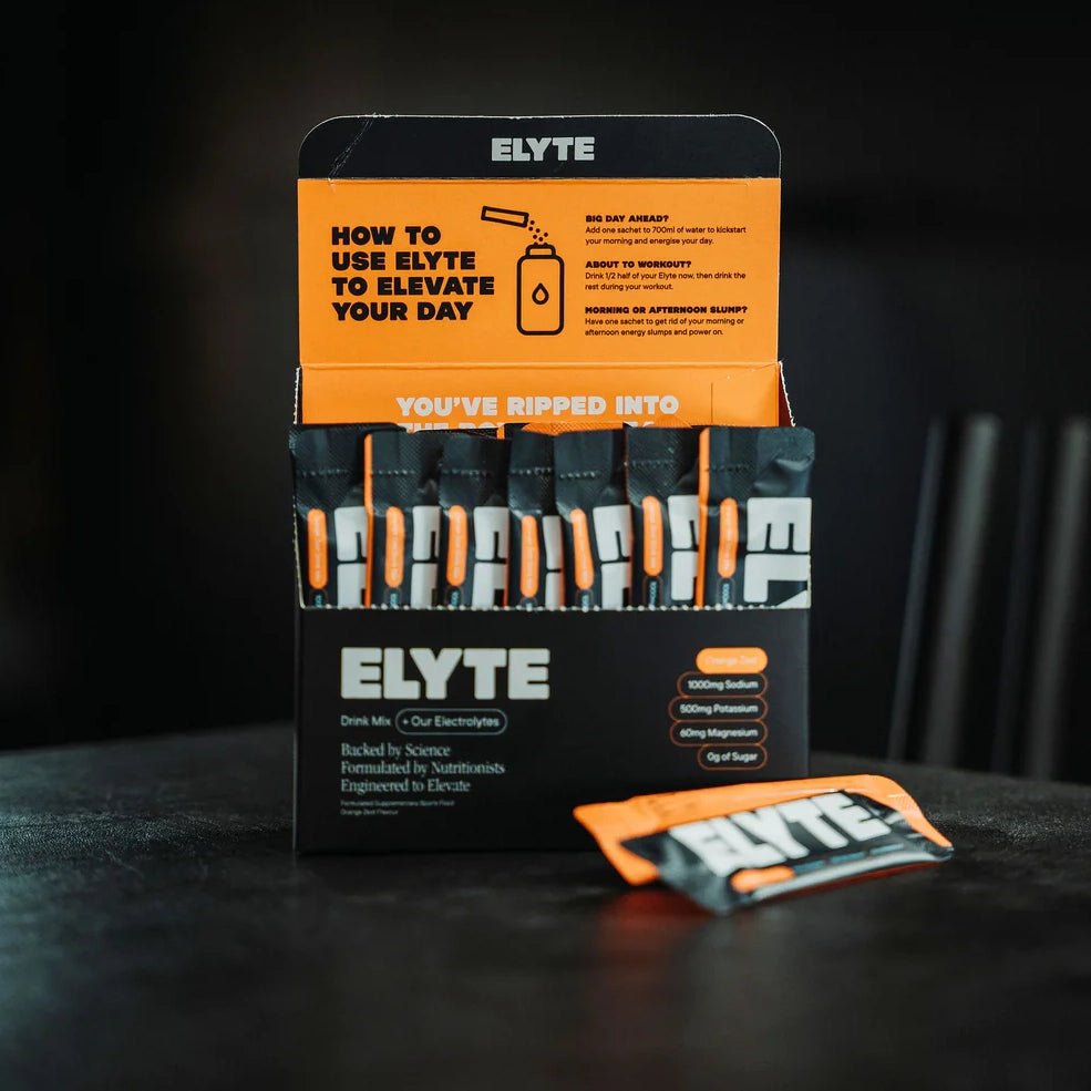 Elyte Hydration Powder - Orange Zest - 12 Stick Sachets - Fitness New Zealand