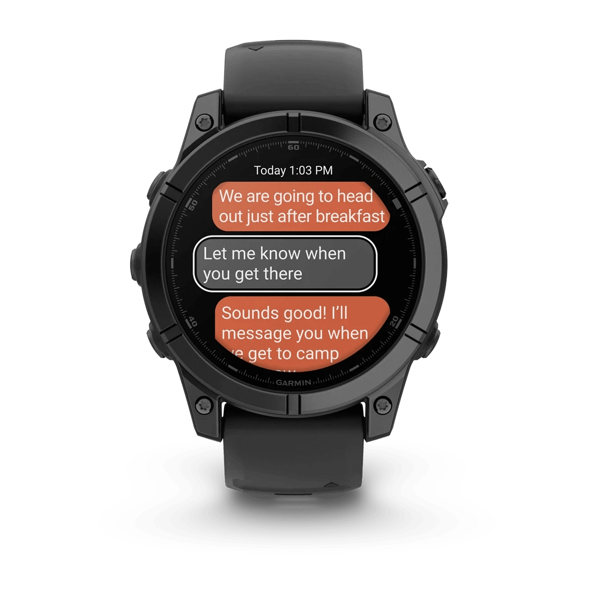 fenix E – 47 mm, AMOLED Slate Grey Steel with Black Silicone Band - Fitness New Zealand