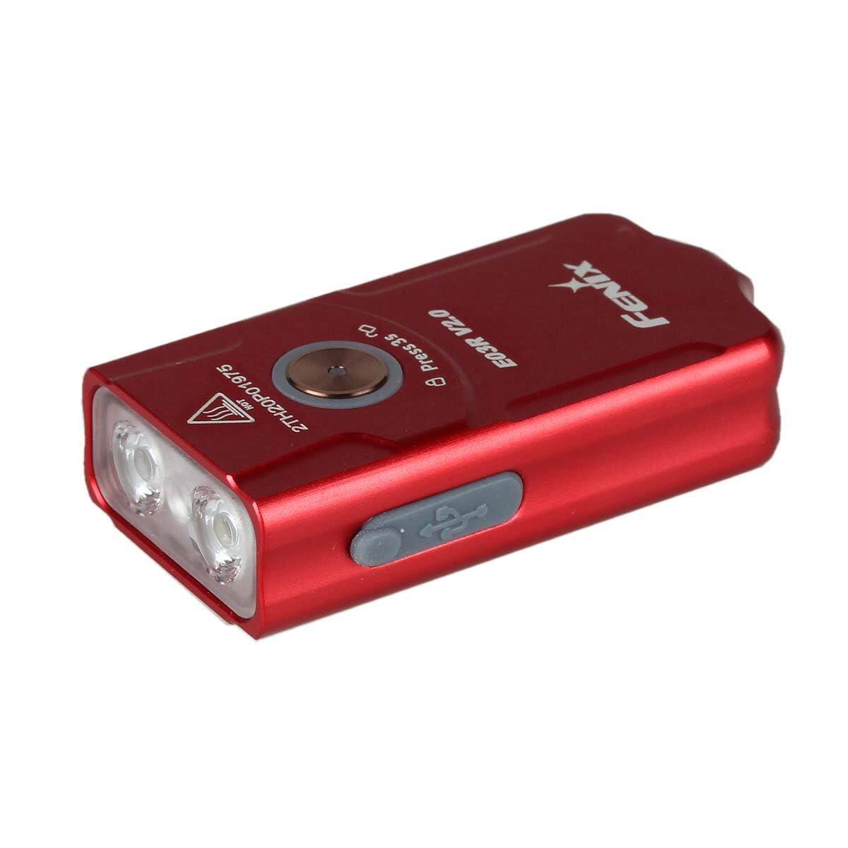 Fenix E03R V2.0 Keychain Flashlight - Rose Red - Fitness New Zealand