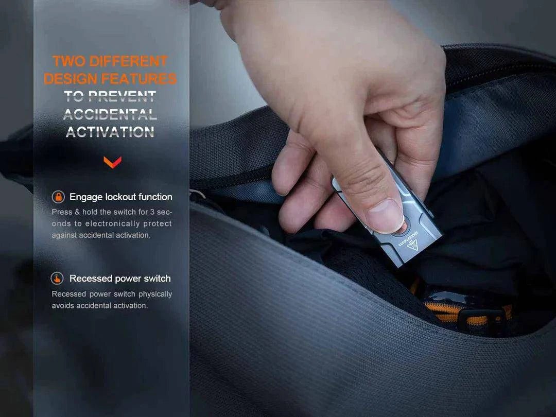 Fenix E03R V2.0 Keychain Flashlight - Rose Red - Fitness New Zealand