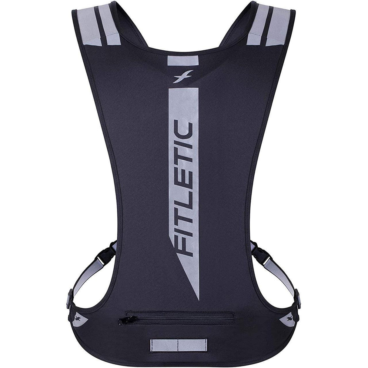 Fitletic GLO Reflective Safety Vest – Black - Fitness New Zealand