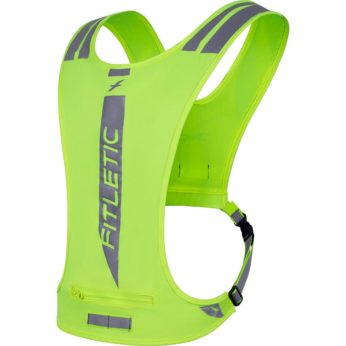 Fitletic GLO Reflective Safety Vest – Neon - Fitness New Zealand