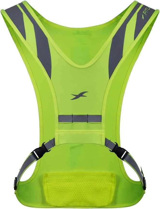 Fitletic GLO Reflective Safety Vest – Neon - Fitness New Zealand