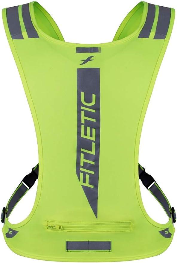 Fitletic GLO Reflective Safety Vest – Neon - Fitness New Zealand