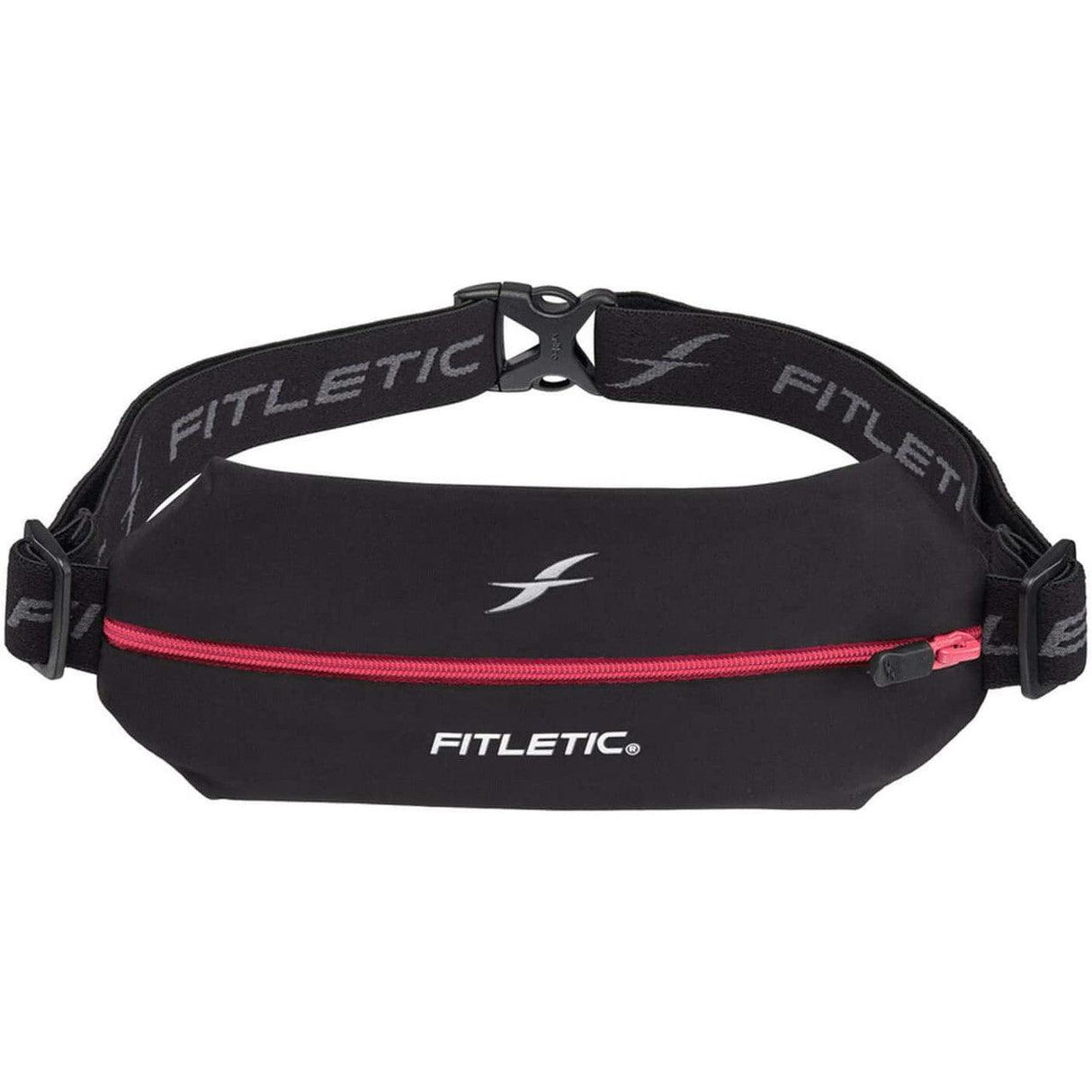 Fitletic Mini Sport Belt Runners Pouch – Black/Pink Zip - Fitness New Zealand