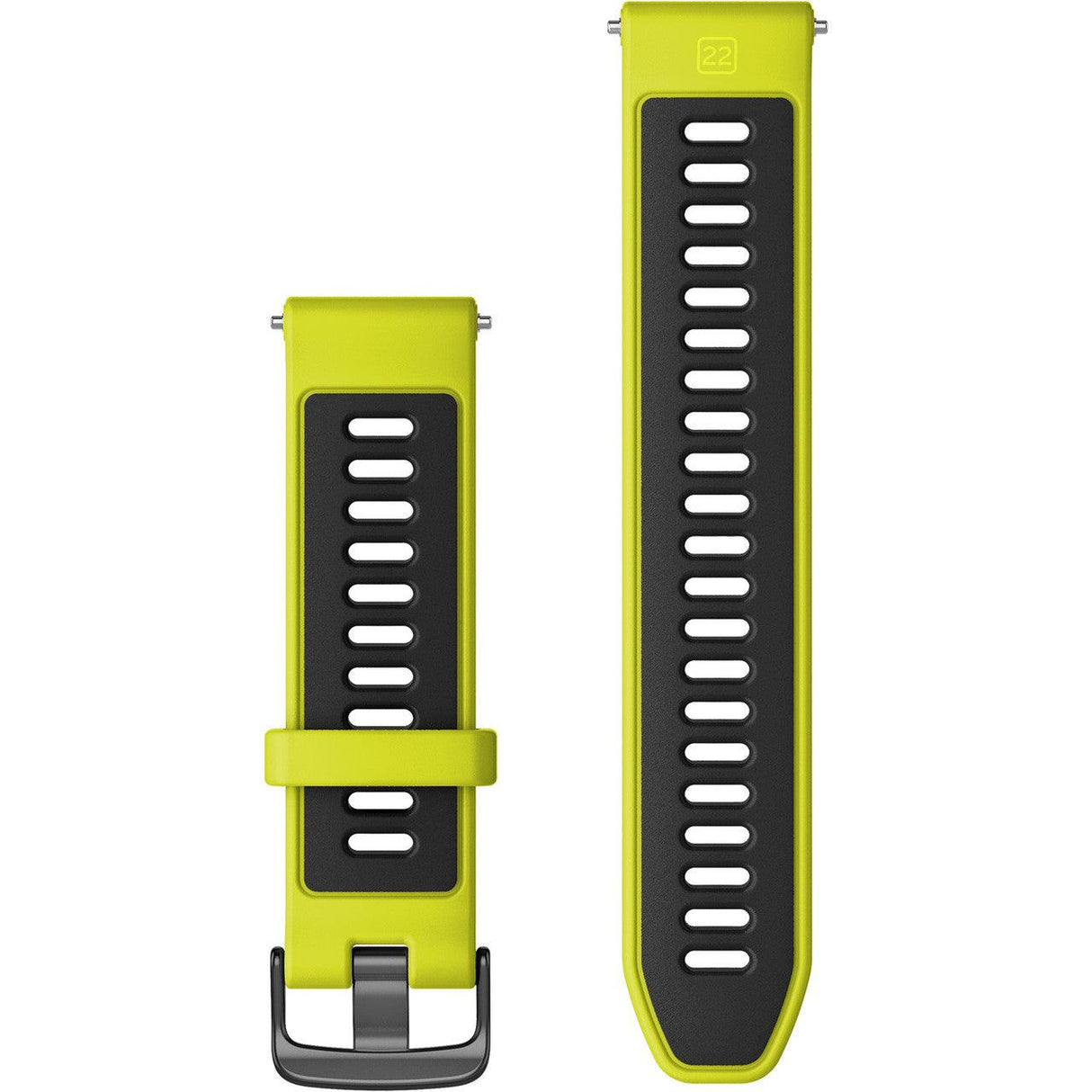 Forerunner Watch Band (22 mm), Amp Yellow/Black with Slate Hardware - Fitness New Zealand