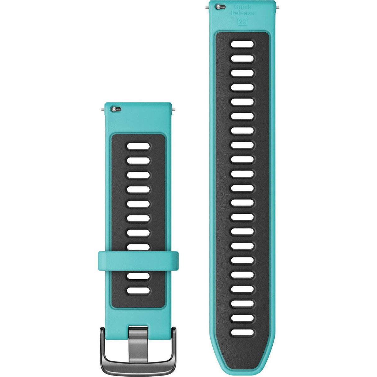 Forerunner Watch Band (22 mm), Aqua/Black with Slate Hardware - Fitness New Zealand