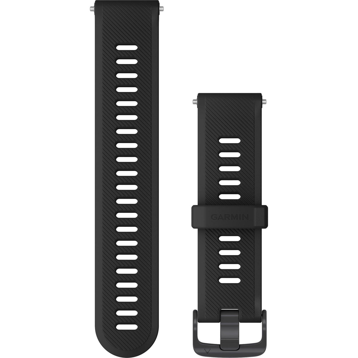 Forerunner Watch Band (22 mm), Black Silicone with Slate Hardware - Fitness New Zealand
