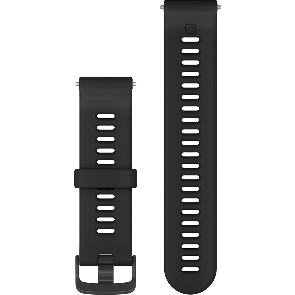 Forerunner Watch Band (22 mm), Black Silicone with Slate Hardware - Fitness New Zealand
