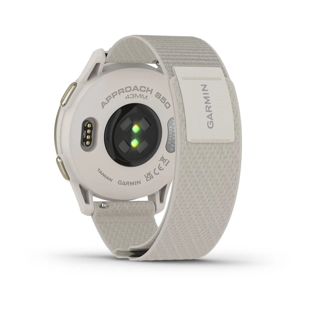 Garmin Approach S50 - Cream Gold Aluminium Bezel with Ivory ComfortFit Nylon Band - Fitness New Zealand