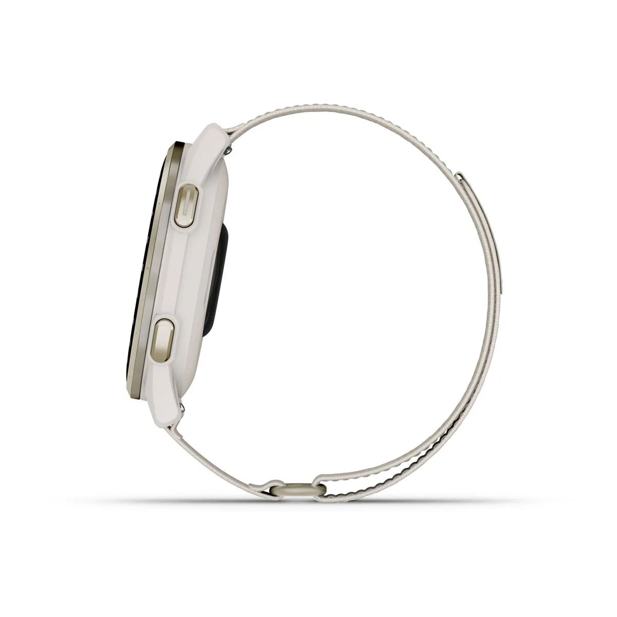 Garmin Approach S50 - Cream Gold Aluminium Bezel with Ivory ComfortFit Nylon Band - Fitness New Zealand