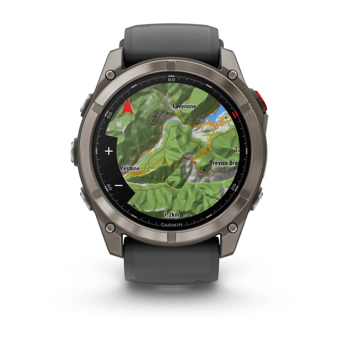 Garmin fenix 8 Pro – 51 mm AMOLED Sapphire, Titanium with Graphite/black silicone band - Fitness New Zealand