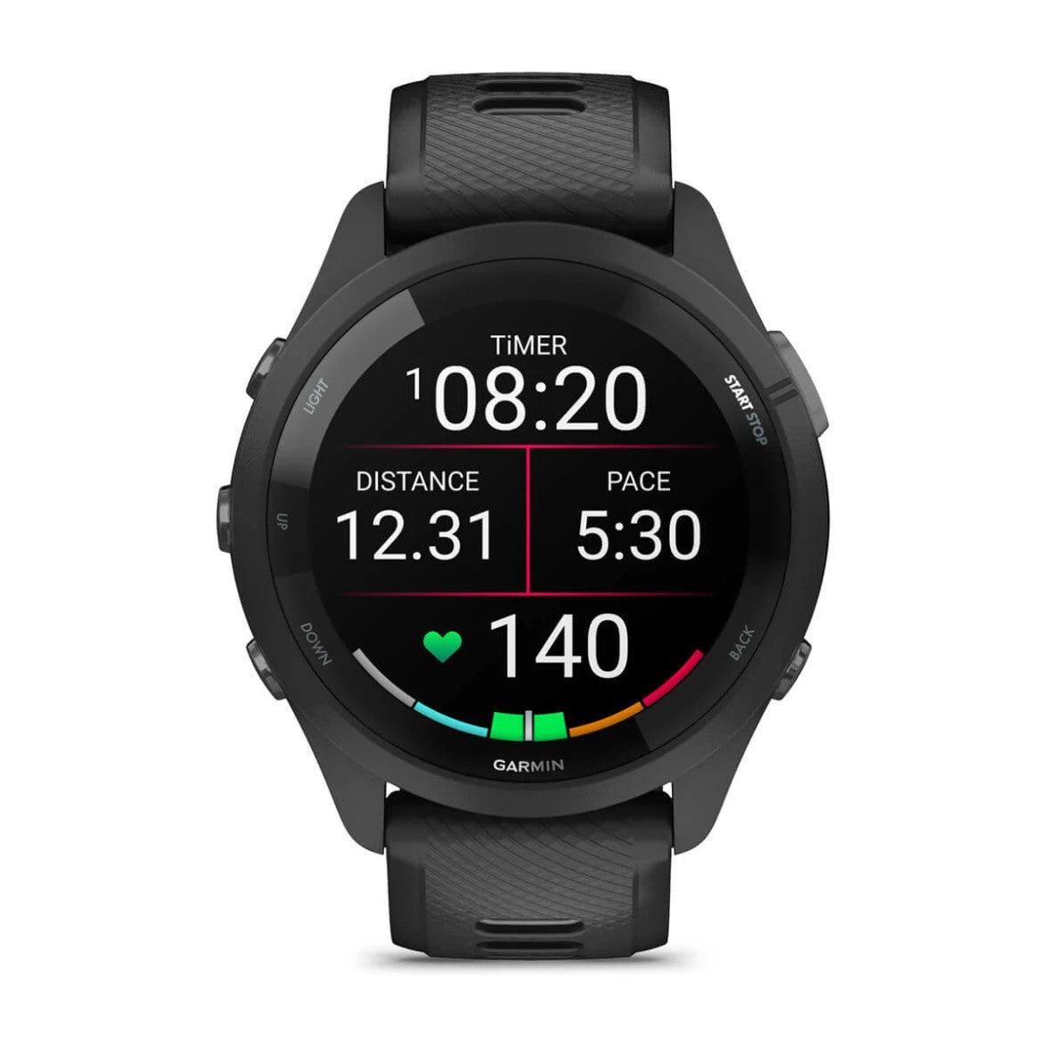 Garmin Forerunner 265 Multisport GPS Smartwatch – Black Bezel with Black Case - Fitness New Zealand