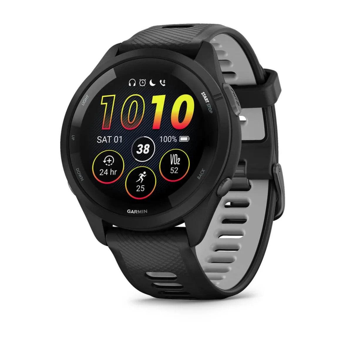 Garmin Forerunner 265 Multisport GPS Smartwatch – Black Bezel with Black Case - Fitness New Zealand