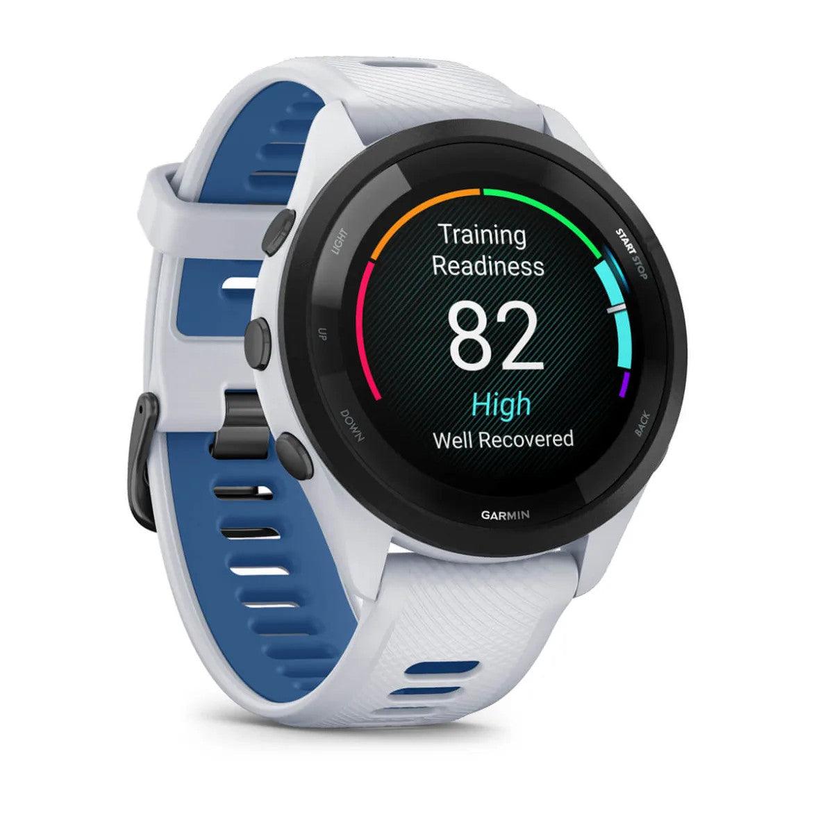 Garmin Forerunner 265 Multisport GPS Smartwatch – Black Bezel with Whitestone Case - Fitness New Zealand