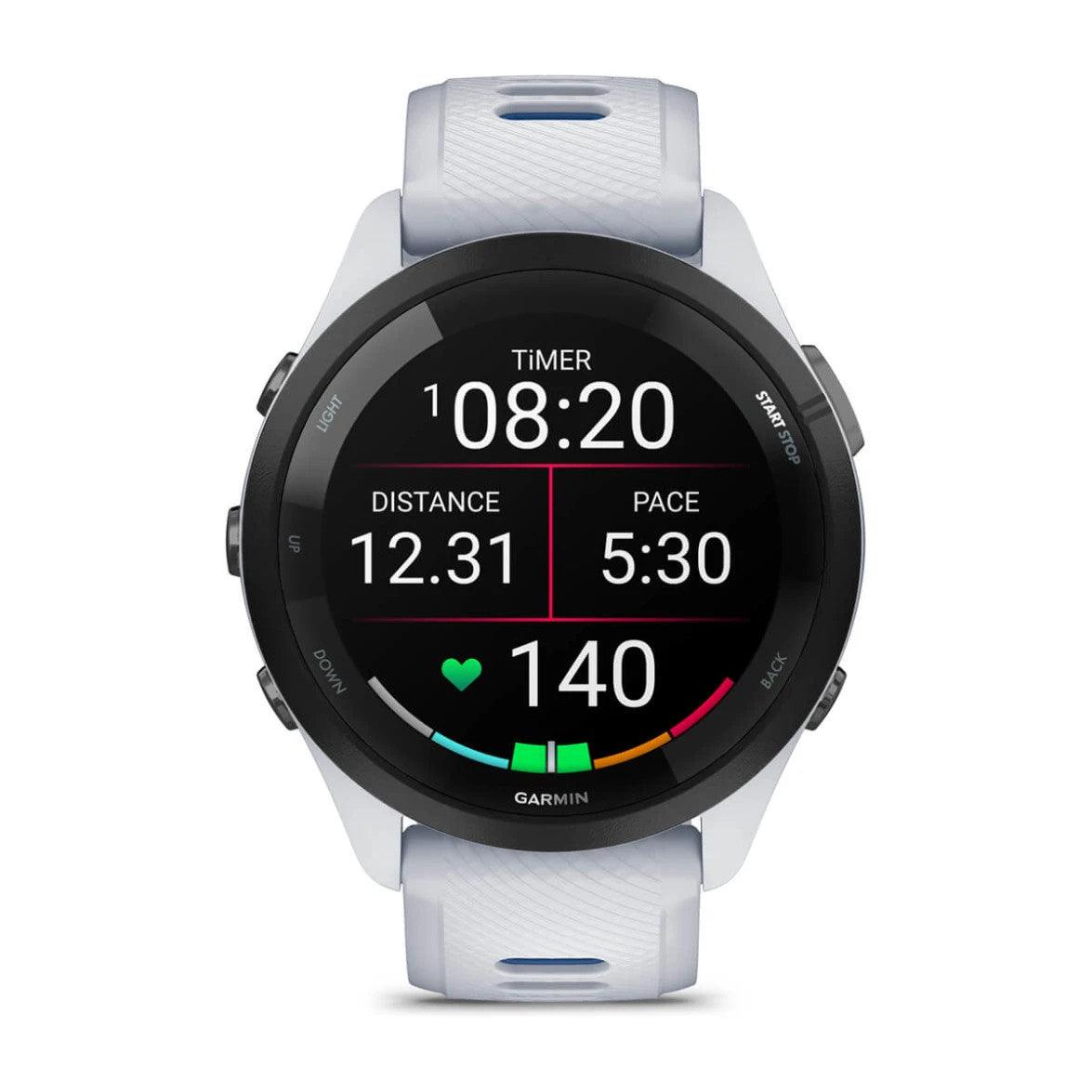Garmin Forerunner 265 Multisport GPS Smartwatch – Black Bezel with Whitestone Case - Fitness New Zealand