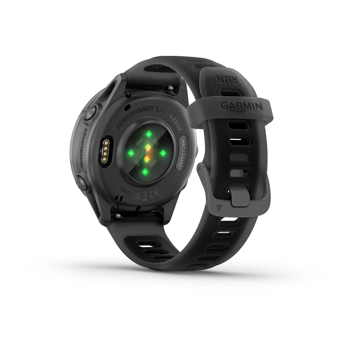 Garmin Forerunner 570 - 42mm Slate Grey Aluminium with Translucent Black/Black Band - Fitness New Zealand
