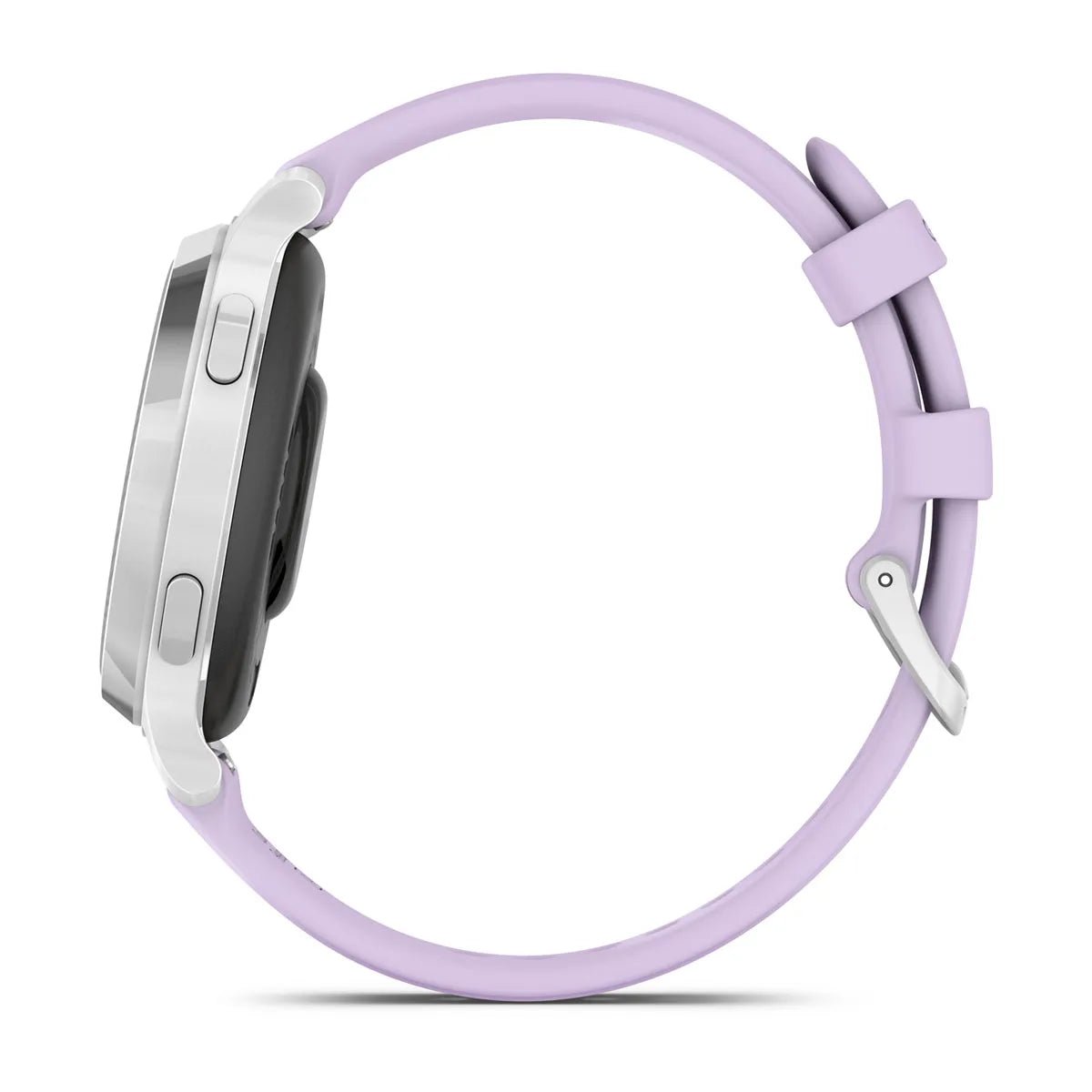 Garmin Lily 2 Active - Silver with Purple Jasmine Silicone Band - Fitness New Zealand