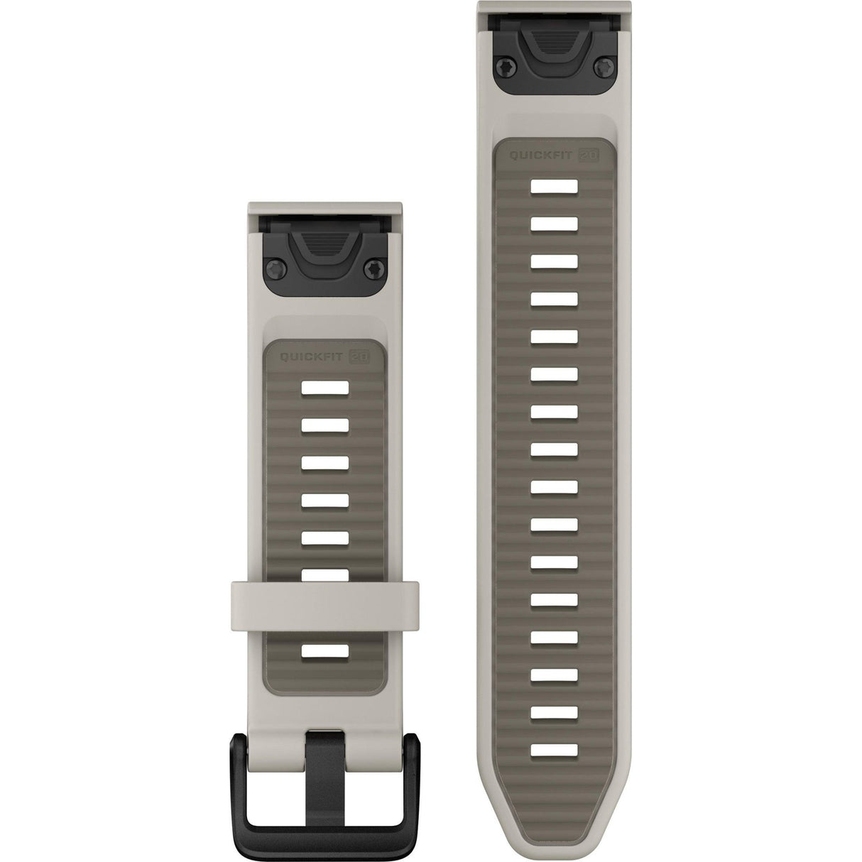 Garmin QuickFit 20 Watch Band, Fog Grey/Dark Sandstone Silicone - Fitness New Zealand