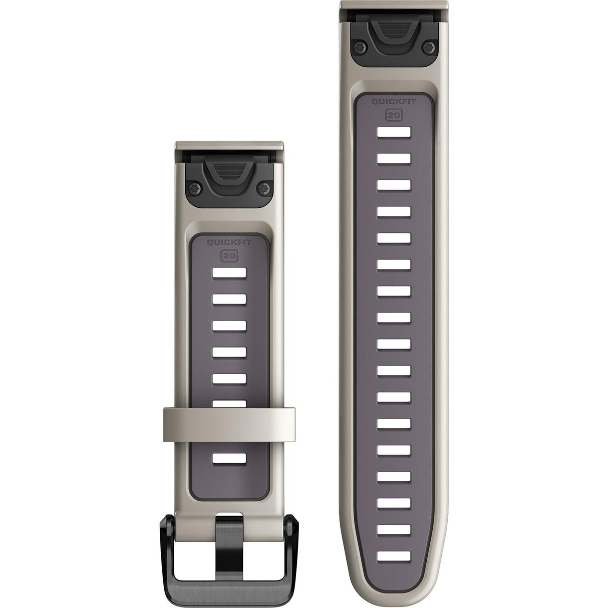 Garmin QuickFit 20 Watch Bands – Light Sand/Deep Orchid Silicone - Fitness New Zealand