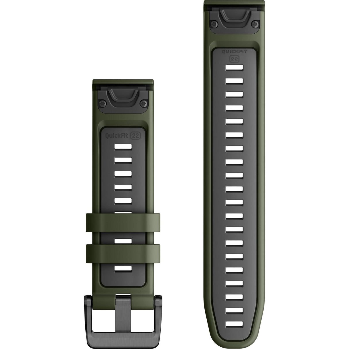 Garmin QuickFit 22 Watch Band – Moss/Graphite Silicone - Fitness New Zealand