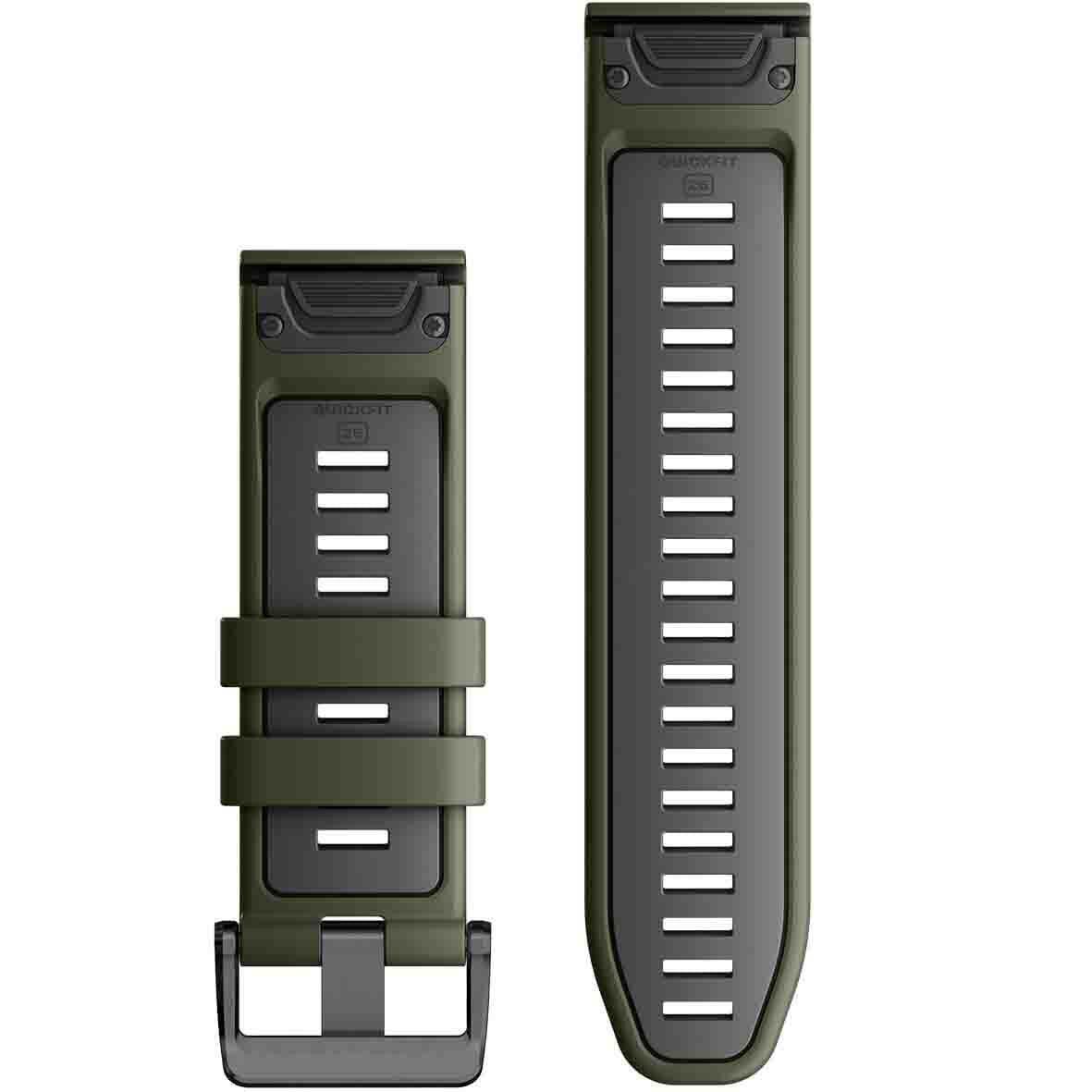Garmin QuickFit 26 Watch Bands – Moss/Graphite Silicone - Fitness New Zealand