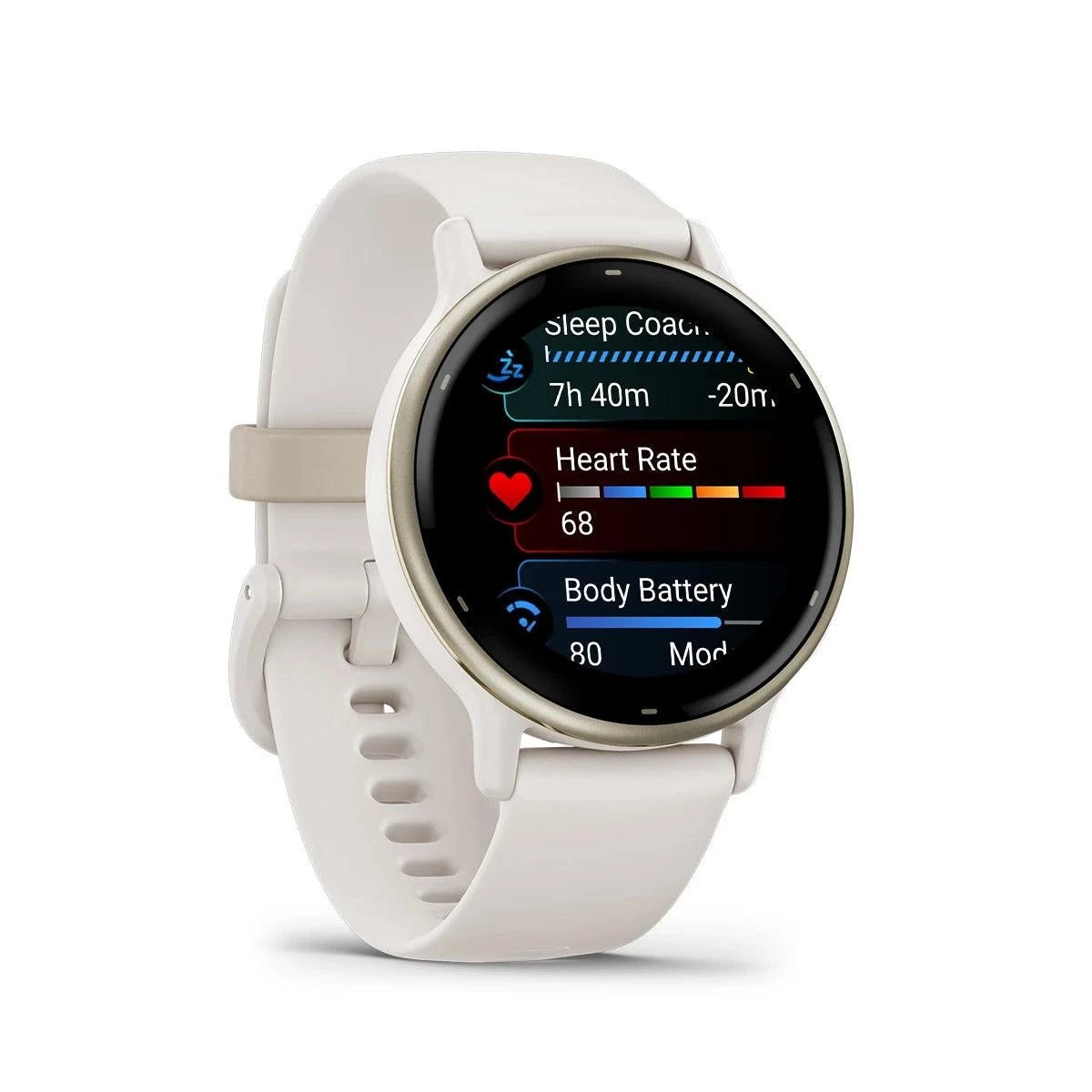 Garmin vivoactive 5 - Cream Gold with Ivory Band - Fitness New Zealand