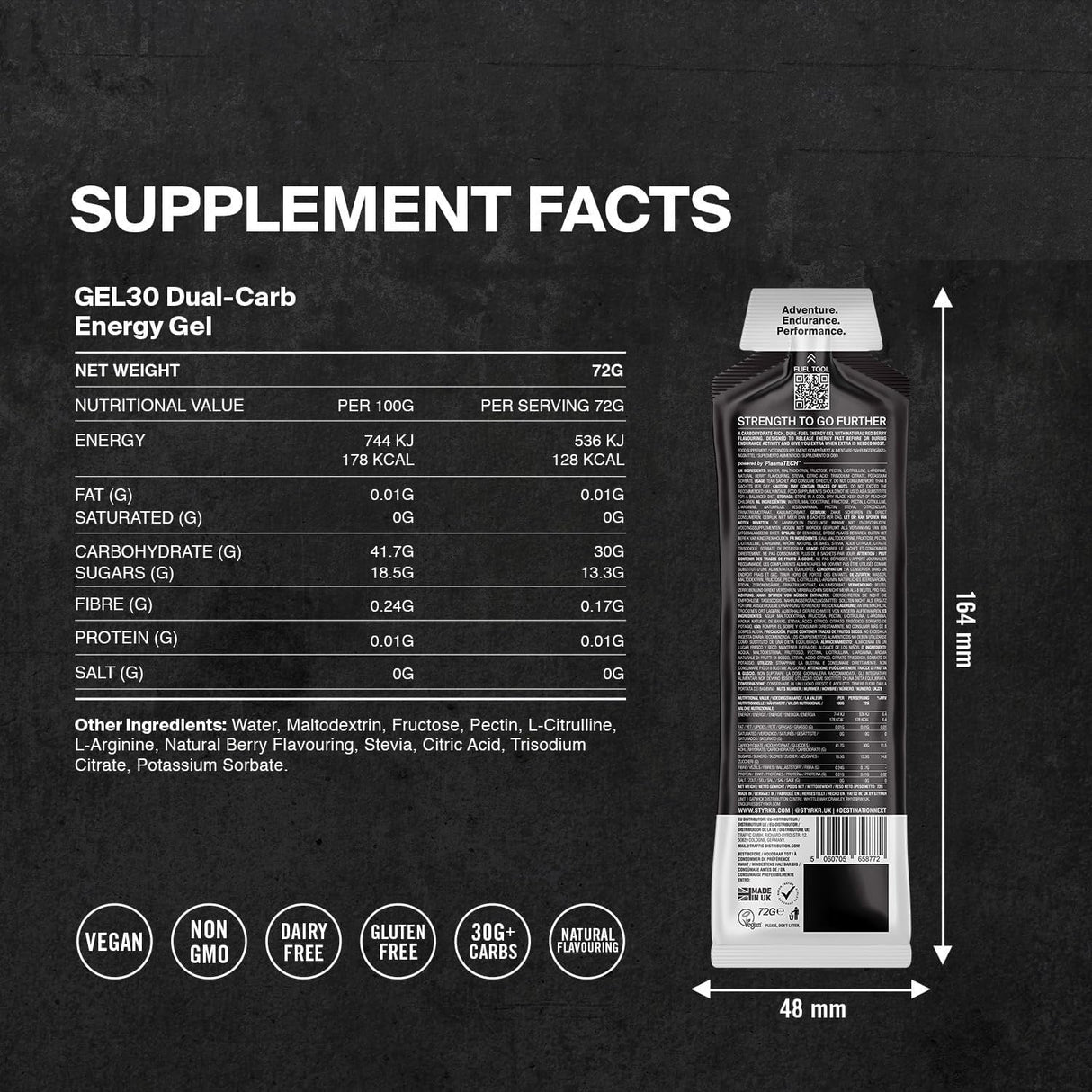 GEL30 Dual - Carb Energy Gel - Fitness New Zealand