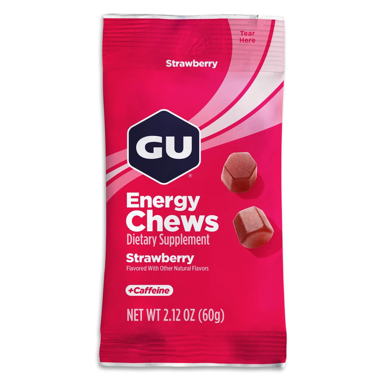 GU Energy Chews – Strawberry with 20mg Caffeine - Fitness New Zealand