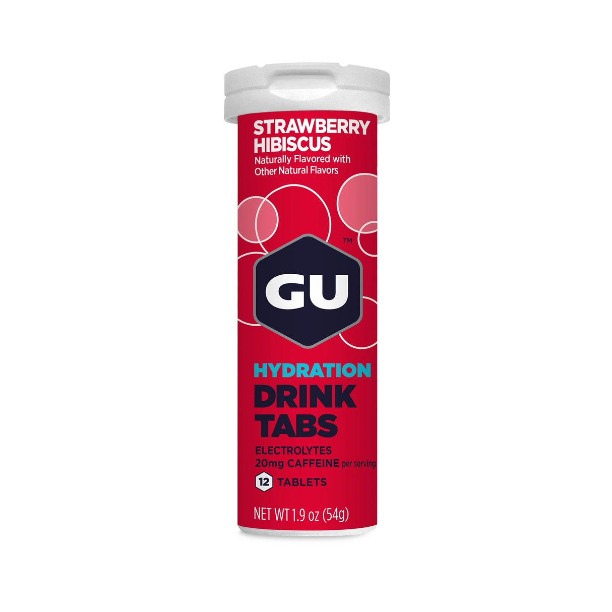 GU Strawberry Hibiscus Hydration Drink Tabs - Fitness New Zealand