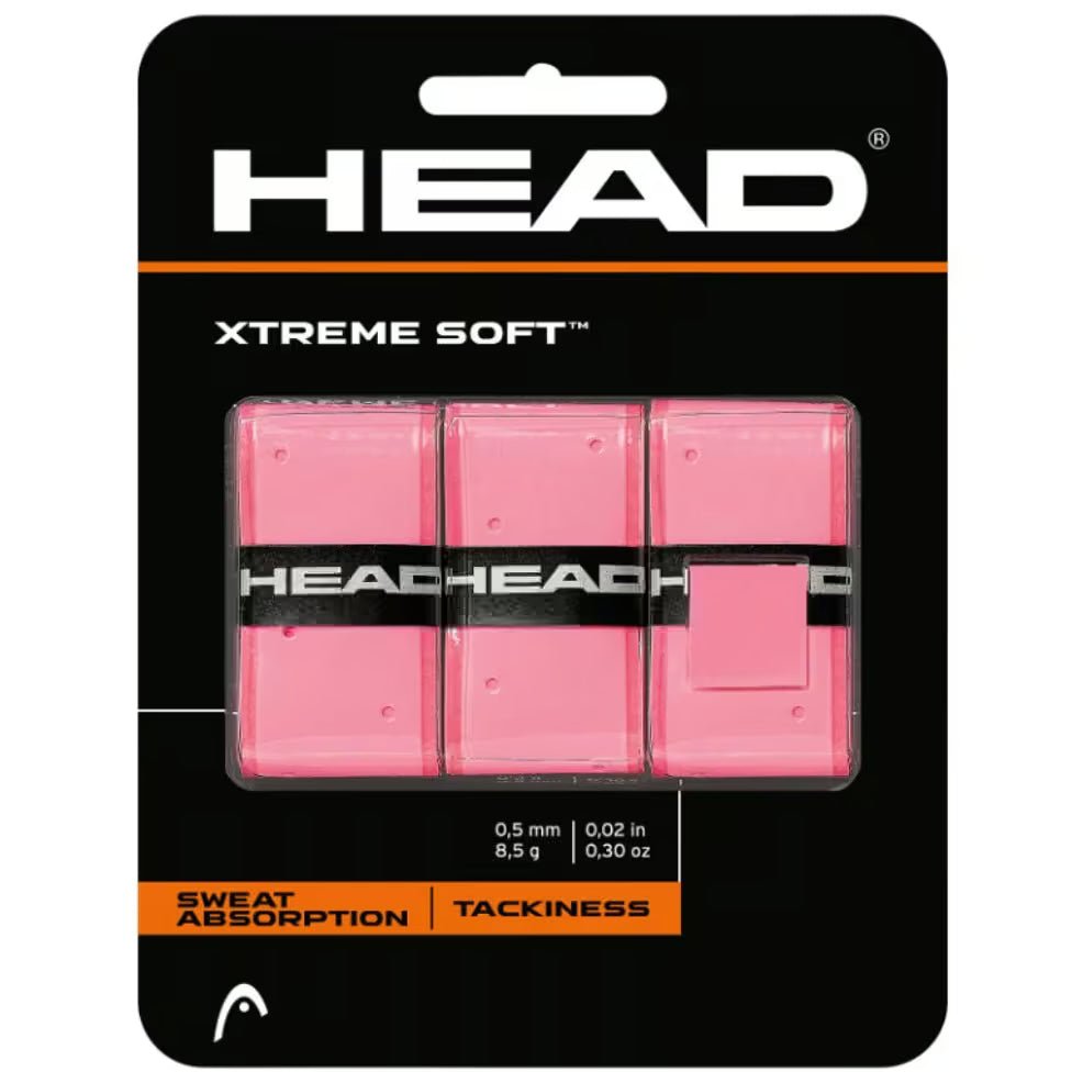 HEAD Xtreme Soft Pickleball Overgrip - Pink - 3 Pack - Fitness New Zealand