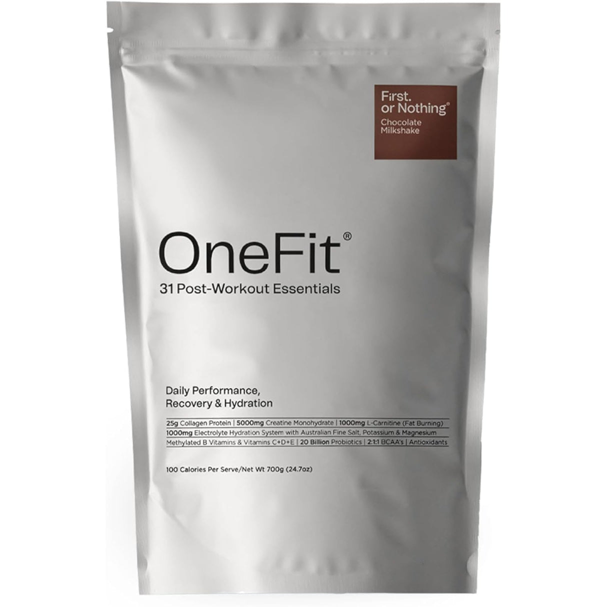 OneFit Recovery Chocolate 700g Pouch - Fitness New Zealand