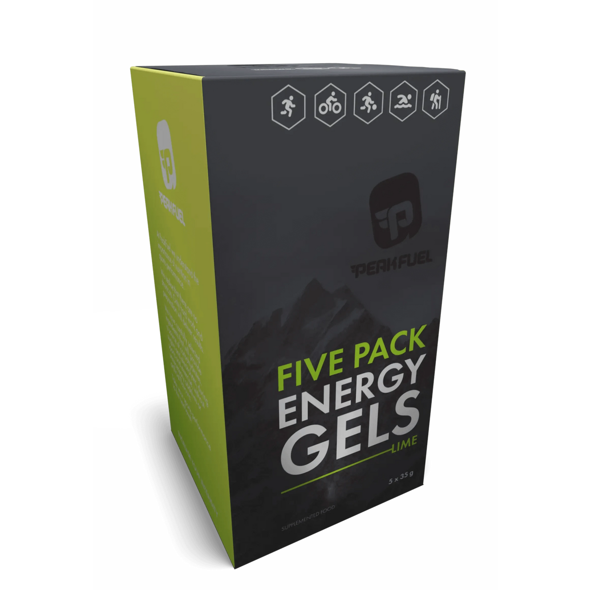 PEAKFUEL Lime 35g Energy Gels - Box of 5 - Fitness New Zealand